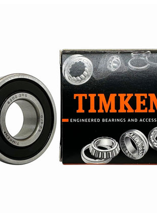 2PACK TIMKEN 6202-2RS Double Rubber Seal Bearings 15x35x11mm, Pre-Lubricated and Stable Performance and Cost Effective, Deep Groove Ball Bearings.