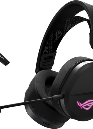 ASUS ROG Pelta Wireless Gaming Headset with Detachable Mic – Tri-Mode (BT, 2.4GHz, USB-C) 50mm Titanium-Plated Drivers, 70Hr Battery, Ergonomic, Lightweight, for PC, PS5, PS4, Switch, Mobile - Black
