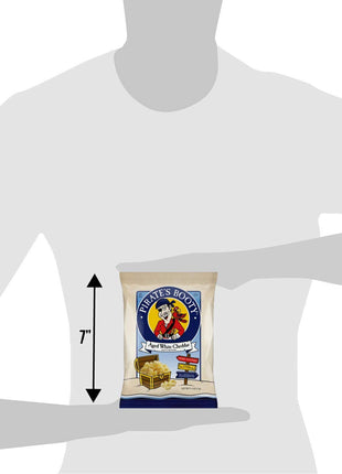 Pirate's Booty Aged White Cheddar Cheese Puffs, Gluten-Free, Kids Snacks, 0.5oz (24ct)