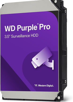 Western Digital 18TB WD Purple Pro Surveillance Internal Hard Drive HDD - SATA 6 Gb/s, 512 MB Cache, 3.5 inch - WD181PURP