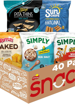 Frito-Lay Ultimate Smart Care Package 2.0, Variety Assortment of Snacks (Pack of 40)
