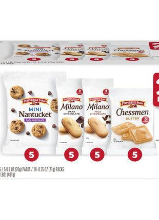 Pepperidge Farm Cookies Variety Pack, Snack Packs, 20 Pk