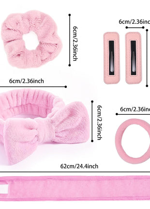 Spa Gift Set: Bubble Headband, Face Wash Headband, Skin Care Wristbands for Ladies and Women