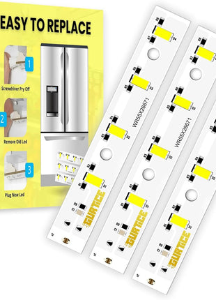 New Upgraded 3 Pack WR55X26671 PS11767930 AP6035586 Led Light Board Compatible for GE Refrigerator Replace 4468532 EAP11767930 LED3344588