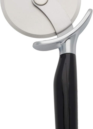 KitchenAid Classic Pizza Wheel with Sharp Blade For Cutting Through Crusts, Pies and More, Built In Finger Guard for Safety and Comfort Grip to Protect Fingers, Dishwasher Safe, 9 Inch, Black