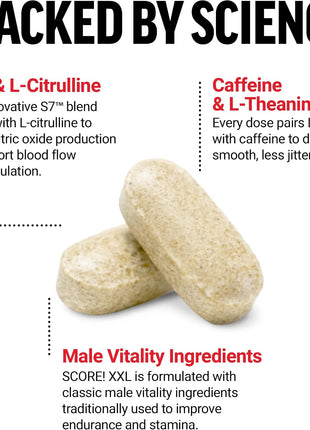 Force Factor Score! XXL Nitric Oxide Booster Supplement for Men | with L-Citrulline, Horny Goat Weed, Black Maca & Tribulus Terrestris, Increase Energy & Blood Flow, 60 Tablets, 2-Pack