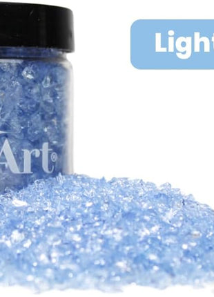 Syedra Broken Crushed Glass Glitter 1-3mm Set of 3,Crushed Glass for Crafts Epoxy Resin Craft Supplies Nail Art DIY 1LB (Blue)