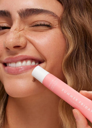 Summer Fridays Tinted Lip Butter Balm - Conditioning Vegan Lip Balm for Instant Moisture, Shine & Hydration - Sheer-Tinted, Soothing Skincare - Pink Sugar (.5 Oz)