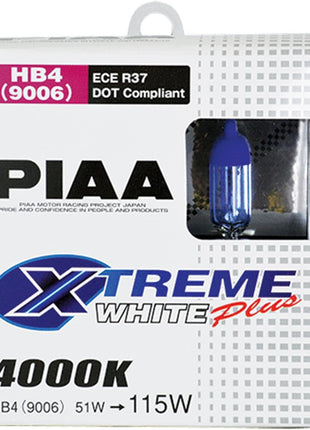 Piaa 19616 9006 (HB4) Xtreme White Plus High Performance Halogen Bulb, (Pack of 2)