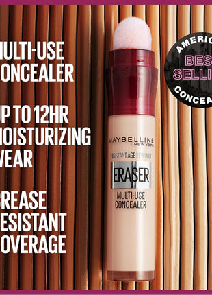 Maybelline Instant Age Rewind Eraser Dark Circles Treatment Multi-Use Concealer, 110, 1 Count (Packaging May Vary)