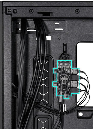 Cooler Master TD300 Mesh Micro-ATX Tower with Polygonal Mesh Front ana Removable Top Panel, ARGB/PWM Hub Tempered Glass, Dual Sickleflow PWM ARGB Lighting Fans
