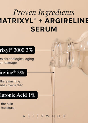 Asterwood Matrixyl 3000 & Argireline Peptide Serum with Hyaluronic Acid