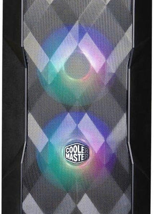 Cooler Master TD300 Mesh White Micro-ATX Tower with Polygonal Mesh Front ana Removable Top Panel, ARGB/PWM Hub Tempered Glass, Dual Sickleflow PWM ARGB Lighting Fans