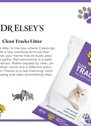 Dr. Elsey's® Clean Tracks Clumping Clay Cat Litter 40 lb. Bag