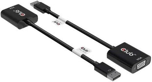 Club3D DisplayPort 1.1A Male to VGA Female Active Adapter Black Adapters
