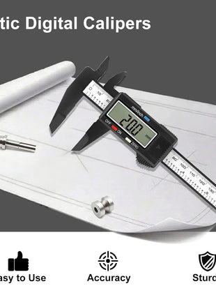 Digital Caliper, Sangabery 0-6 inches Caliper with Large LCD Screen, Auto - Off Feature, Inch and Millimeter Conversion Measuring Tool, Perfect for Household/DIY Measurment, etc