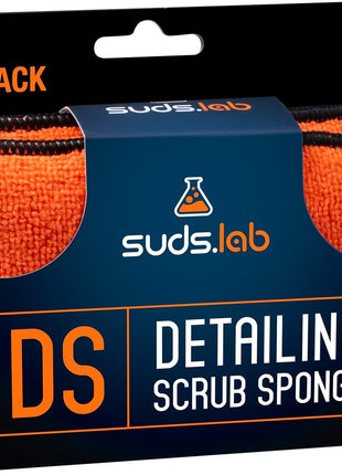 Suds Lab DS Microfiber Detailing Scrub Pad 2 Pack - Car Interior Cleaning & Detailing Microfiber Scrub Pads - Safe On Leather, Vinyl, Plastic, Etc.
