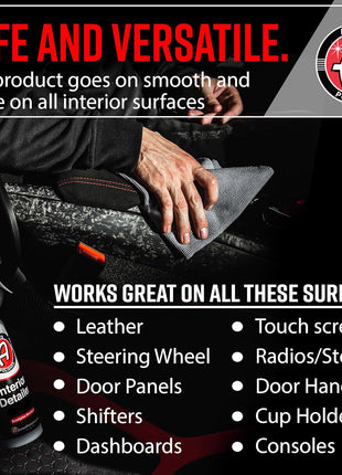 Adam's Polishes Interior Detailer (16oz) - Total Car Interior Cleaner, Protectant & Dressing | All Purpose Cleaner & Leather Conditioner | Vinyl, Dashboard, Screen, Seat Cleaner & More