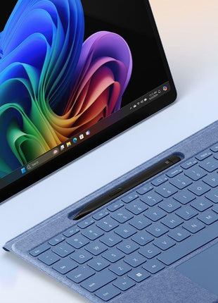 Microsoft Surface Pro Flex Keyboard with Slim Pen Bundle, 2-in-1 Alcantara keyboard for Surface Pro Copilot+ (11th Edition), Pro 9 and 8, Windows 11 Copilot+ PC, Sapphire