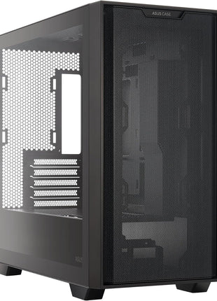 ASUS A21 Black Micro ATX PC Case Supports BTF Hidden Connector Technology, Graphics Cards up to 380mm, 360mm Coolers, & ATX PSUs, Includes Porous Front-Panel mesh, 2 Year Warranty