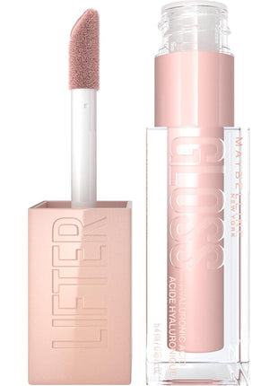 Maybelline Lifter Gloss, Hydrating Lip Gloss with Hyaluronic Acid, Ice, Pink Neutral, 0.18 Ounce