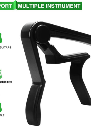 Guitar Capo, 6-String Acoustic & Electric Guitar Capo,Capo for acoustic guitar(Black)
