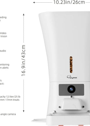 12L 5G WiFi Aautomatic Dog Feeder Large Breed & Automatic cat feeders 1080P Full HD Pet Camera Treat Dispenser Food Dispenser