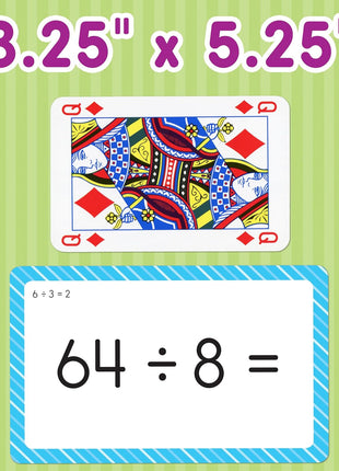 Carson Dellosa 3-Pack Math Flash Cards, Ages 8-12, Multiplication | Division, and Fractions, Math Games, Grade 3-5, Mathematics Practice, 162 cards, Educational Card Set