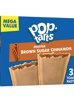 Pop-Tarts Toaster Pastries, Breakfast Foods, Kids Snacks, Family Pack, Frosted Brown Sugar Cinnamon (32 Pop-Tarts)