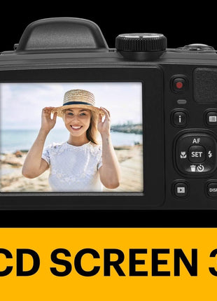 KODAK PIXPRO AZ425 Digital Camera, 42x Optical Zoom Bridge with 20MP BSI Sensor, Li-Ion Battery, OIS, 1080p Full HD Video, Black