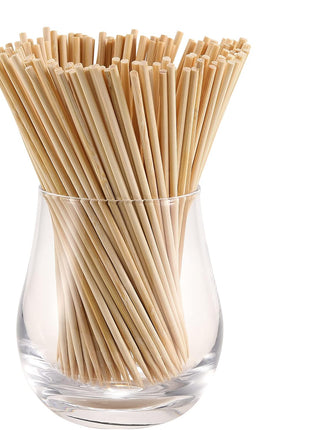 200 PCS Bamboo Skewers, 6 Inch Food Sticks for Appetizers Fruit Kebabs | Natural Mini Wooden Skewers for Barbecue Grilling Burger Sausage, Cocktail Picks for Drinks, Long Toothpicks Tooth Picks