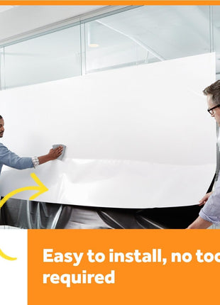 Post-it Dry Erase Whiteboard Film Surface for Walls, Doors, Tables, Chalkboards and More, Removable Sticky White Board , Stain-Proof, Easy Installation, 6 x 4 ft Roll