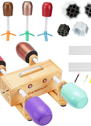 4 Cup Turner for Crafts Tumbler,Epoxy Glitter 4 arms Tumbler Full Kits,DIY Cuptisserie Turner,Cup Spinner Machine Kit for Crafts Epoxy Tumbler