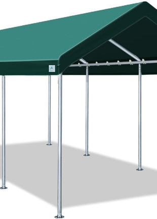 ADVANCE OUTDOOR 10x20 ft Heavy Duty Carport Potable Car Canopy Garage Party Tent Boat Shelter, Adjustable Height from 9.5 ft to 11 ft, Green