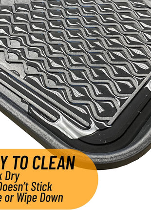 Ottomanson 15 inch x 30 inch Multi-Purpose Boot Tray – Waterproof Shoe & Pet Feeding Spill Tray, Litter Box & Pee Pad Holder, Painting & Planting Mat, 1.2 inch Raised Edge Floor Protection