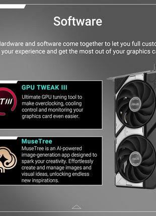ASUS Dual NVIDIA GeForce RTX 5060 Ti 8GB GDDR7 OC Edition Graphics Card (PCIe 5.0, DLSS 4, HDMI 2.1b, DisplayPort 2.1b, 2.5-Slot, Axial-tech Fan, 0dB Technology), 3 Year Warranty