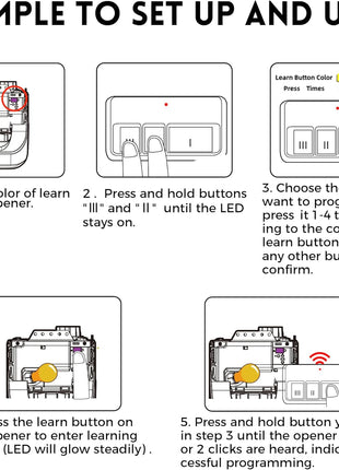 2 for LiftMaster Chamberlain Craftsman Garage Door Opener Remote | Universal, Security Rolling Code Technology, Long Distance Remote, Multichannel, Replacement for 893LM 893Max