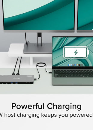 Plugable Thunderbolt 4 Dock for Quad Monitors 100W, Thunderbolt Docking Station Connects up to Four 4K Monitors for Windows and Mac Laptops, 2x HDMI, 4x Thunderbolt 4/USB C, Driver Required TBT-6950PD