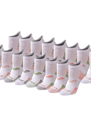 Saucony Women's RunDry Performance 8, 16 Pairs Heel Tab Athletic Socks, S-L, Assorted Darks (8 Pairs), Medium