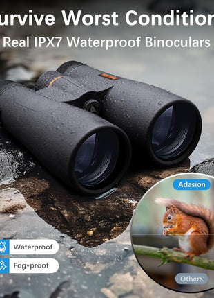 15x56 UHD Binoculars for Adults High Powered with Phone Adapter and Tripod, Super Powerful BAK4 Prism Waterproof Binoculars for Hunting Stargazing Bird Watching Hiking Safari Travel Sports