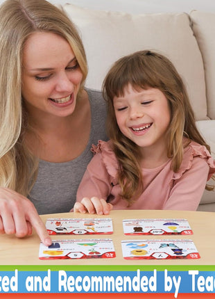 Phonics Flash Cards - Learn to Read in 20 Phonic Stages - Education for Kids Ages 4-8 Kindergarten 1st 2nd Grade