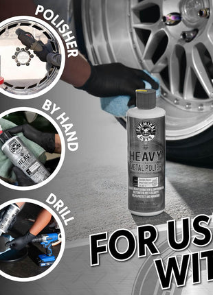 Chemical Guys Heavy Metal Polish Restorer and Protectant - Cleans, Restores & Protects, Aluminum, Stainless Steel, Chrome Polish & More, Safe for Cars, Trucks, Motorcycles, RVs, and Boats - 16 oz