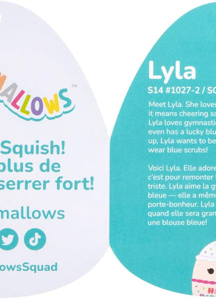 Squishmallows Original 14-Inch Lyla Vanilla Birthday Cake with Rainbow Sprinkles Embroidery - Official Jazwares Large Plush