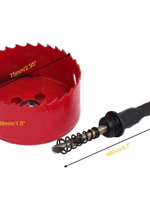 Luomorgo 75mm/3 inch Hole Saw, 1 1/4 inch Cutting Depth HSS Bi-Metal Hole Cutter for Wood Cornhole Boards Plastic Drywall & Metal Sheet