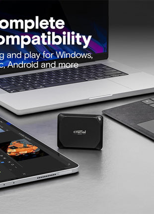 Crucial X10 Pro 2TB Portable SSD - Up to 2100MB/s Read, 2000MB/ Write - Water and dust Resistant, PC Mac - USB 3.2 External Solid State Drive - CT2000X10PROSSD9