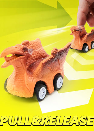 JOYIN 13 in 1 Dinosaur Toys for Kids 3-5, Transport Dinosaur Carrier Truck with 12 Pull Back Cars, Toddler Toys 3-4, Birthday Gifts for 3 4 5+ Year Old Boys