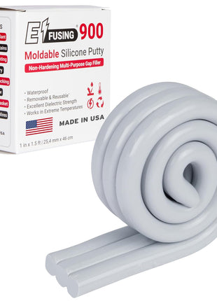 900 Moldable Silicone Putty - Gray Circular Shape