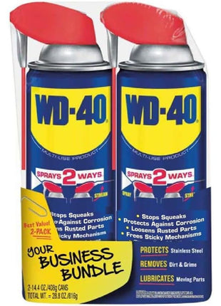 WD-40 Original Formula, Multi-Use Product with Smart Straw Sprays 2 Ways, 14.4 OZ [2-Pack]