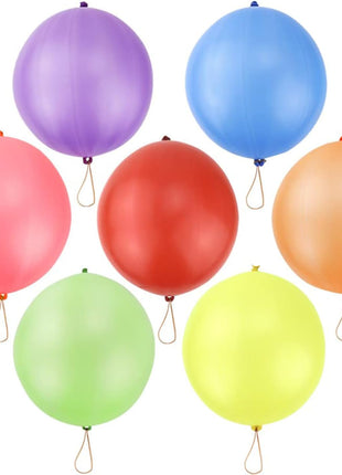 RUBFAC 36 Punch Balloons Punching Balloon Heavy Duty Party Favors For Kids, Bouncy Balls with Rubber Band Handle for Birthday Party, Goodie Bag, Stocking Stuffers for Kids