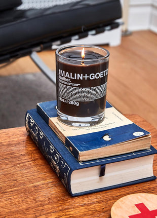 MALIN+GOETZ 9oz Scented Candle | Hand-Poured Soy Wax with Unique Fragrance Blends | Clean-Burning, Vegan & Cruelty-Free | Bergamot, Sage, Otto, Tomato, Strawberry, Cannabis, Dark Rum & Leather
